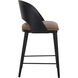 Dezirae 37 inch Black / Cognac Leather Counter Stool